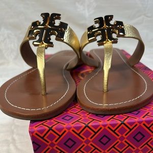 Tory Burch Moore 2 Metallic Gold Thong Sandle
